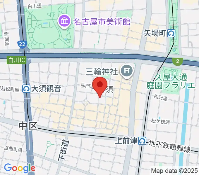 バナナレコード大須店の地図