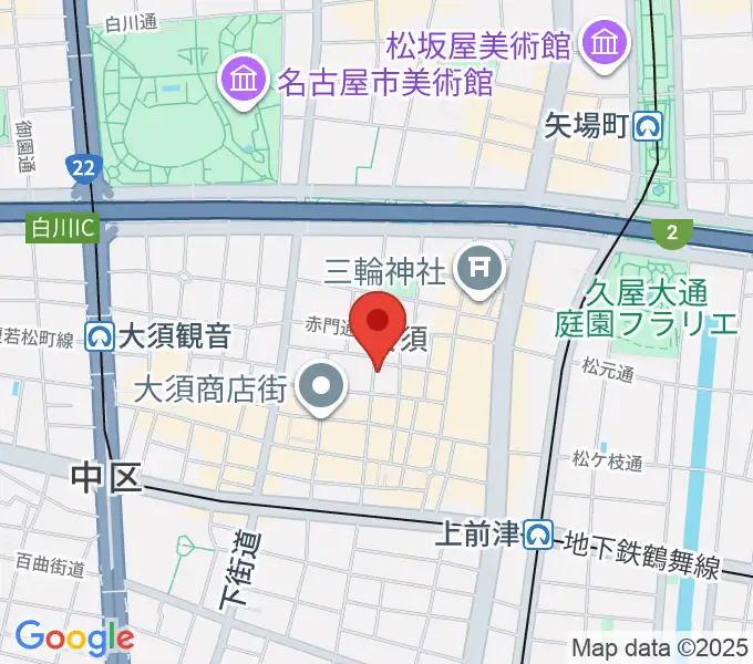 バナナレコード大須店の地図