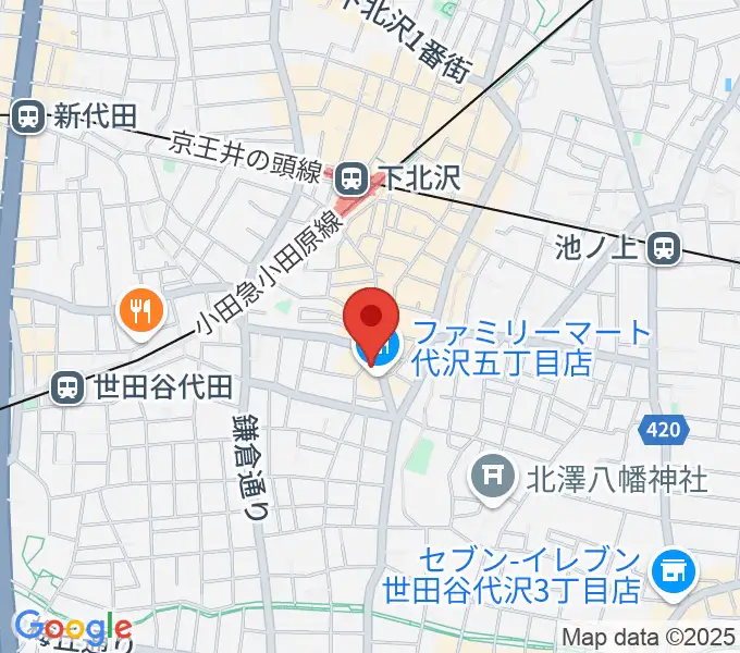 BM Studioの地図