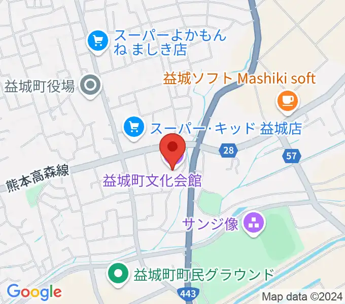 益城町文化会館の地図