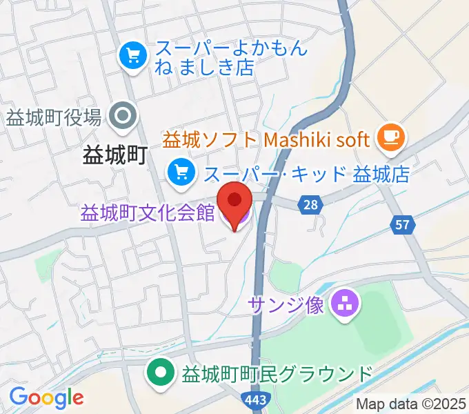 益城町文化会館の地図