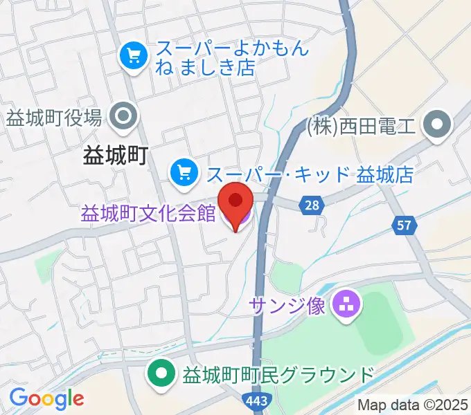益城町文化会館の地図