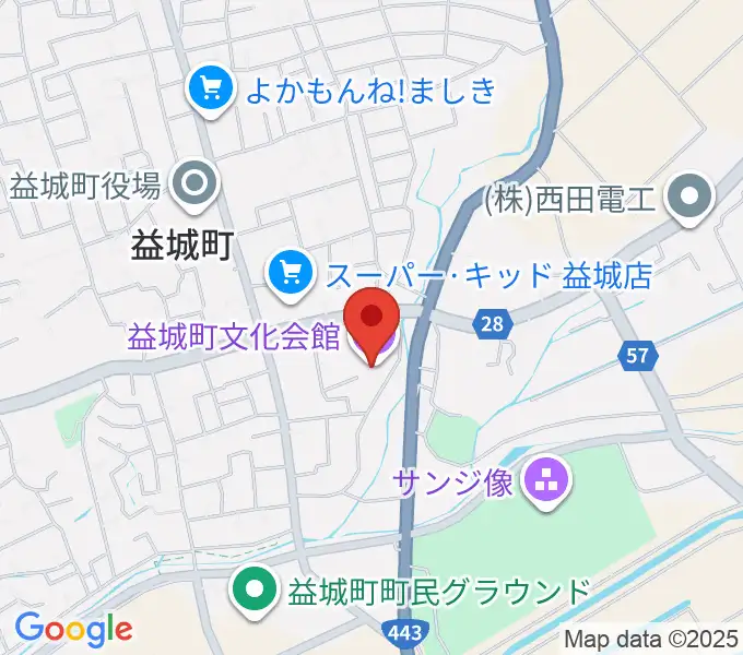 益城町文化会館の地図