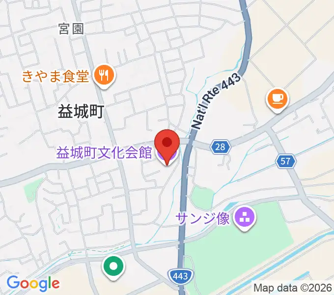 益城町文化会館の地図