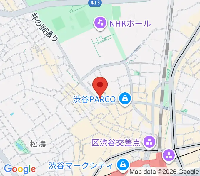マンハッタンレコード渋谷の地図