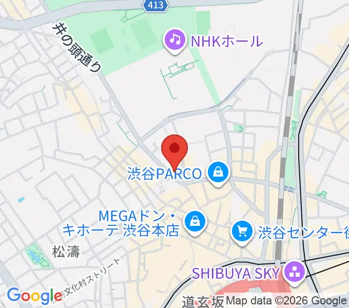 マンハッタンレコード渋谷の地図