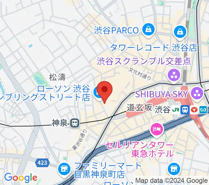 渋谷DESEOの地図