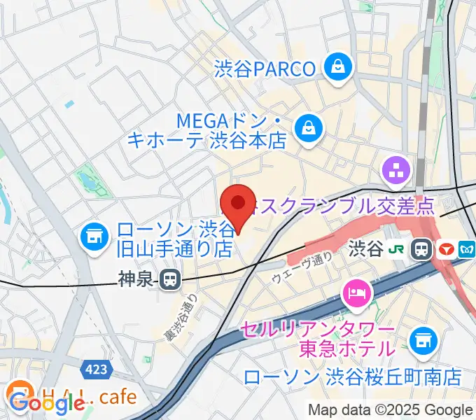 渋谷DESEOの地図