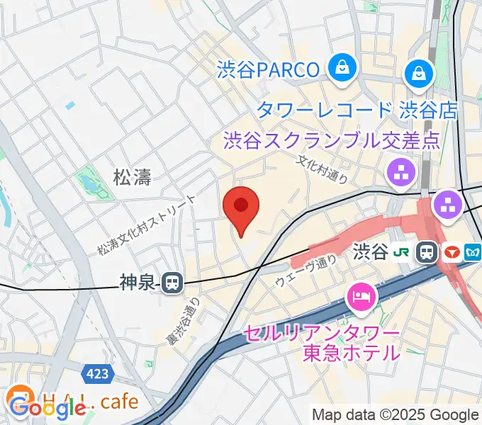 渋谷DESEOの地図