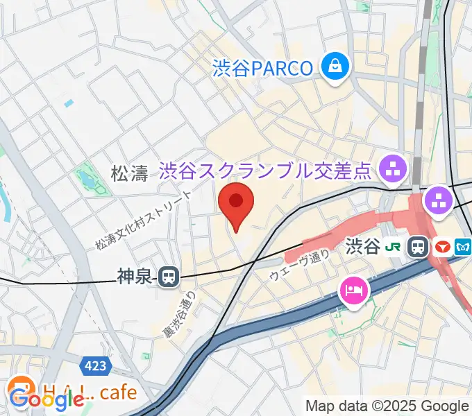 渋谷DESEOの地図