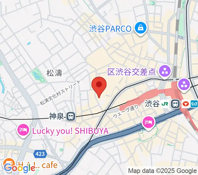 渋谷DESEOの地図