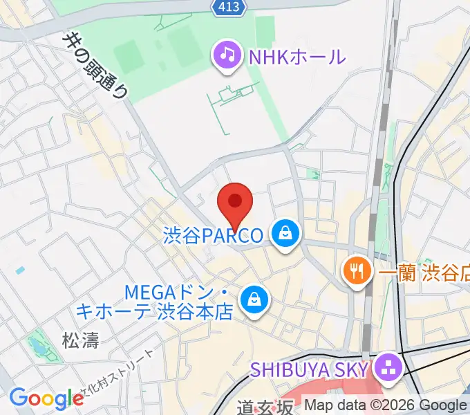 渋谷next recordsの地図
