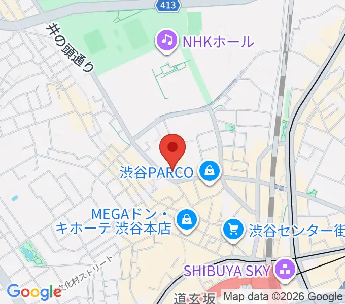 渋谷next recordsの地図