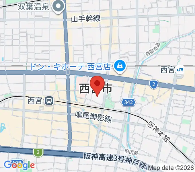アミティ・ベイコムホールの地図
