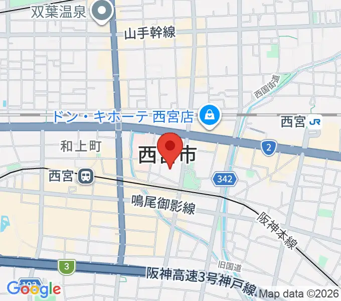 アミティ・ベイコムホールの地図