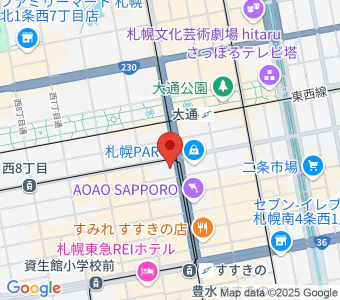 ミュージックショップ音楽処の地図