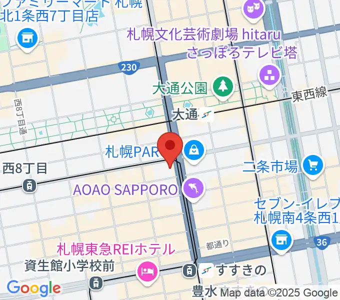 ミュージックショップ音楽処の地図
