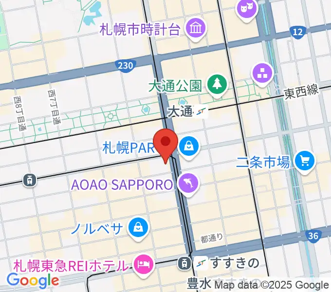 ミュージックショップ音楽処の地図