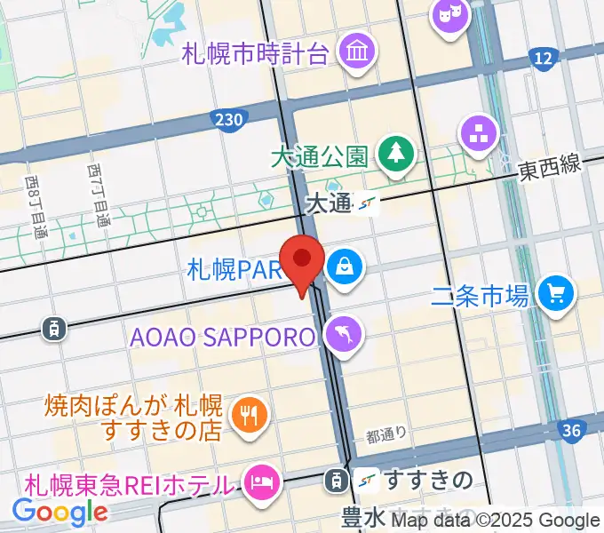 ミュージックショップ音楽処の地図