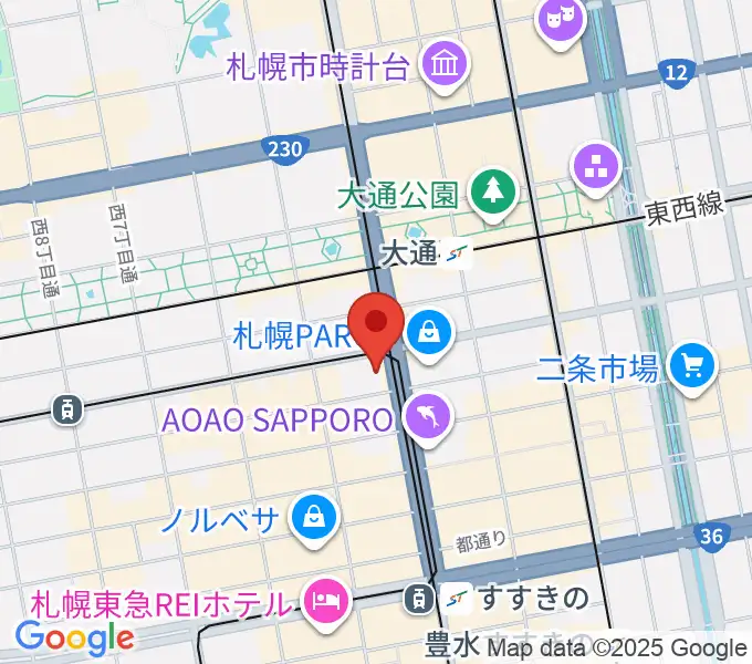 ミュージックショップ音楽処の地図