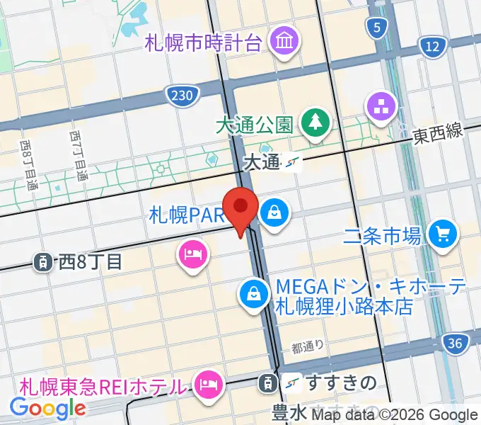 ミュージックショップ音楽処の地図