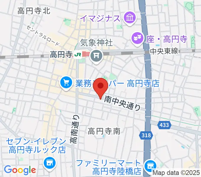 高円寺U-hA（ウーハ）の地図