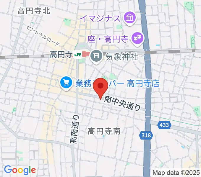 高円寺U-hA（ウーハ）の地図