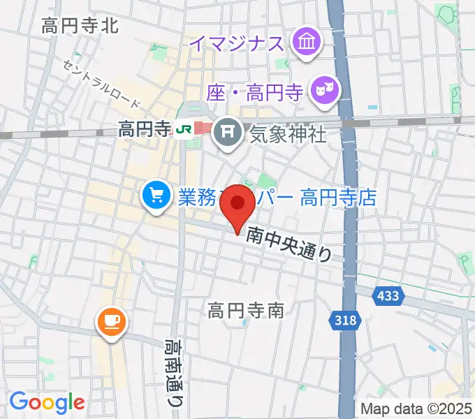 高円寺U-hA（ウーハ）の地図
