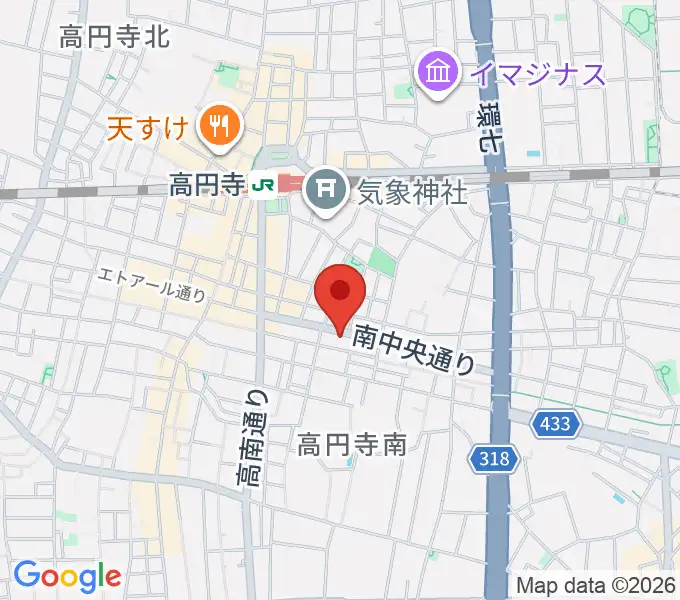 高円寺U-hA（ウーハ）の地図