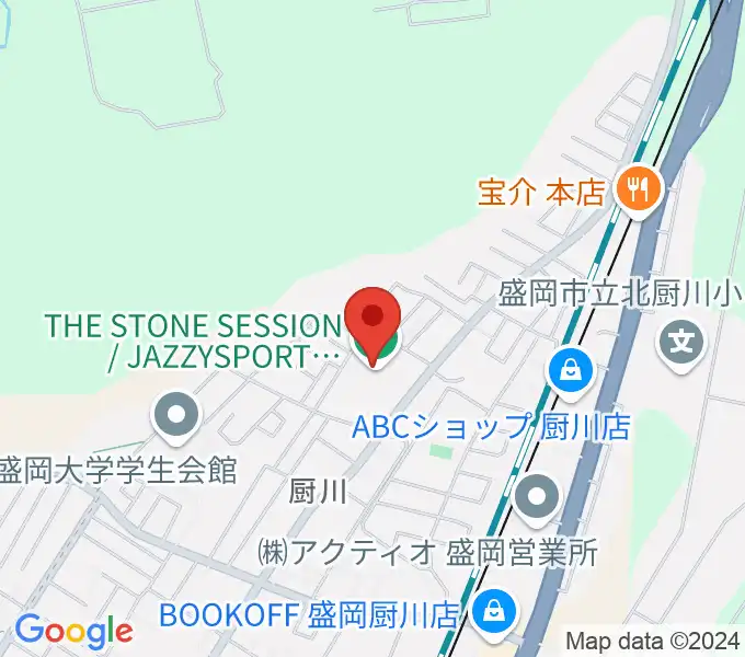 JAZZY SPORT 盛岡/THE STONE SESSIONの地図