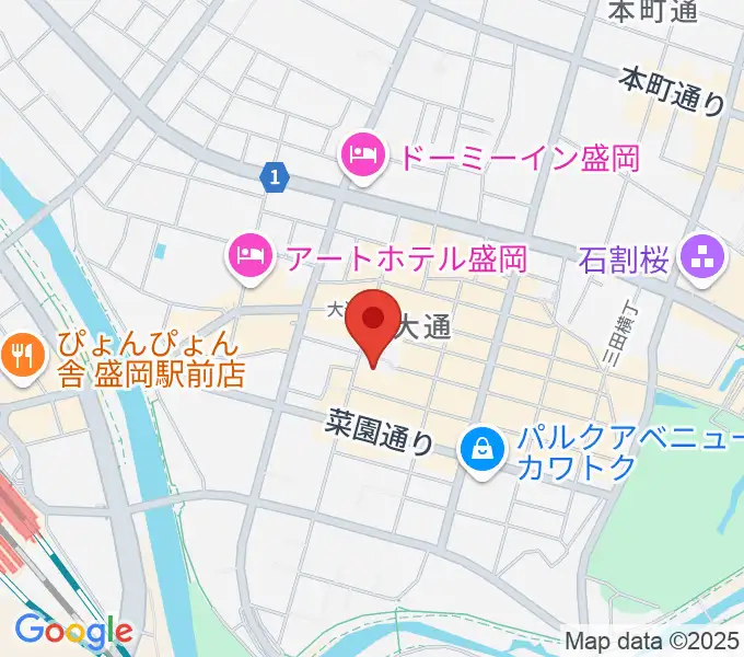 ディスクノート盛岡の地図