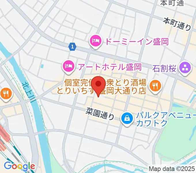 ディスクノート盛岡の地図