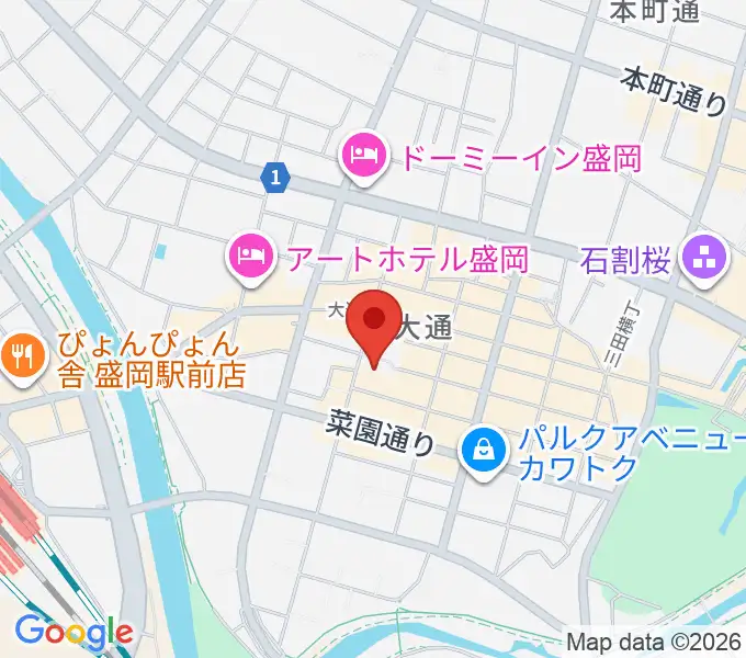 ディスクノート盛岡の地図