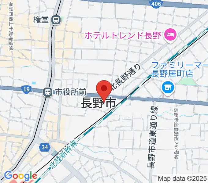 長野市芸術館の地図