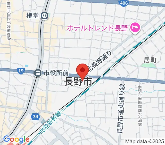 長野市芸術館の地図