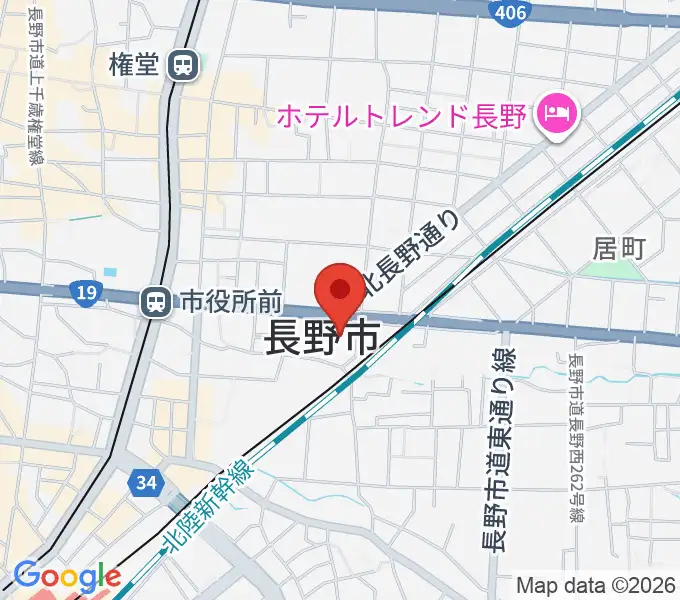 長野市芸術館の地図