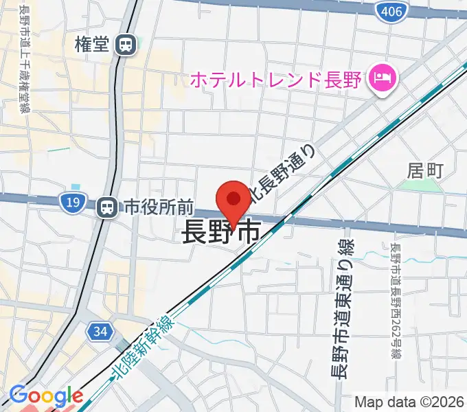 長野市芸術館の地図