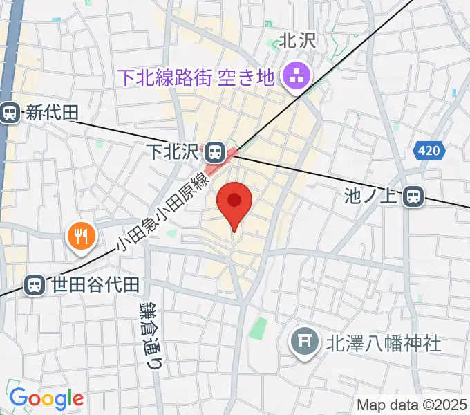 下北沢ニュー風知空知の地図