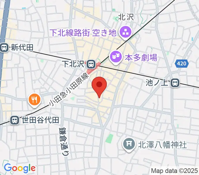 下北沢ニュー風知空知の地図