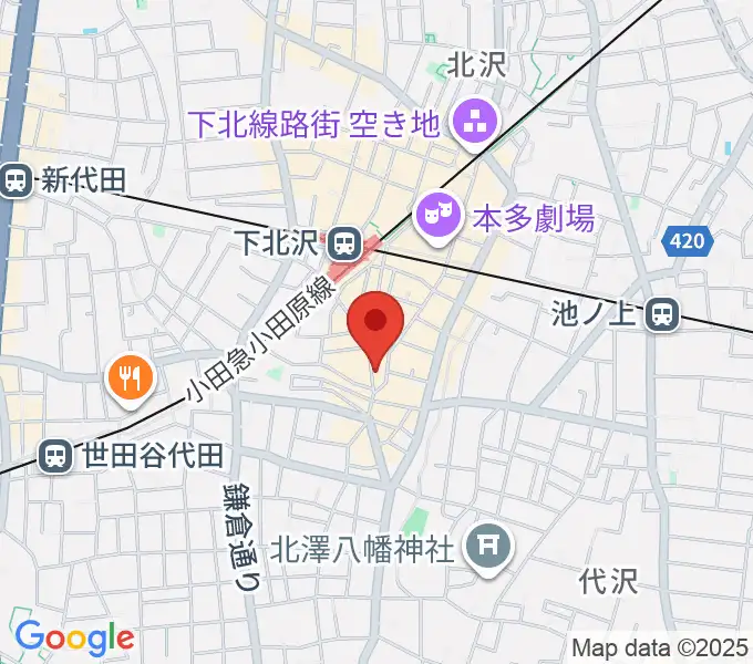 下北沢ニュー風知空知の地図