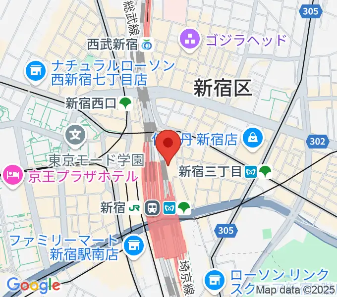 HMV＆BOOKS SPOT SHINJUKUの地図