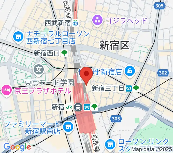 HMV＆BOOKS SPOT SHINJUKUの地図