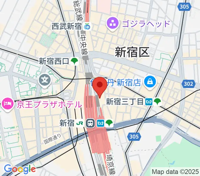 HMV＆BOOKS SPOT SHINJUKUの地図