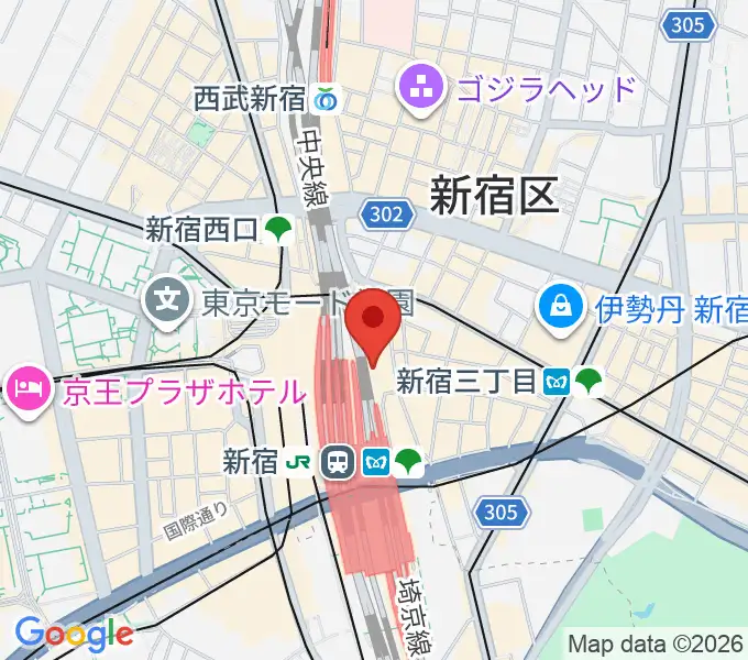 HMV&BOOKS SPOT SHINJUKUの地図