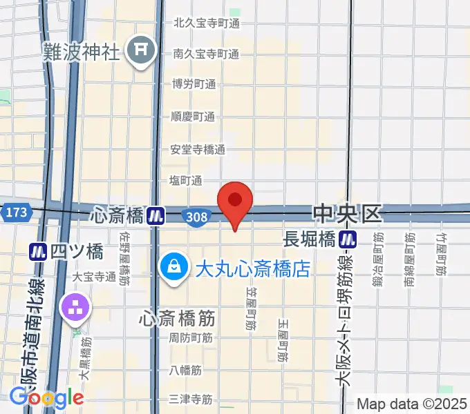 B4 MUSIC SCHOOL 心斎橋校の地図