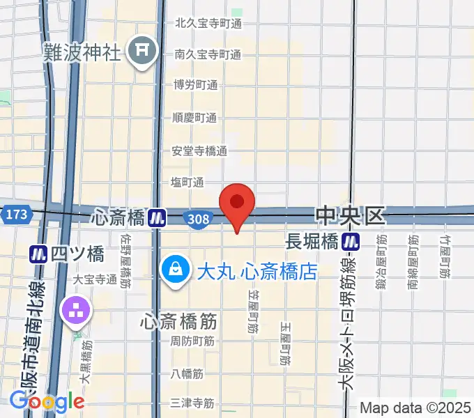 B4 MUSIC SCHOOL 心斎橋校の地図