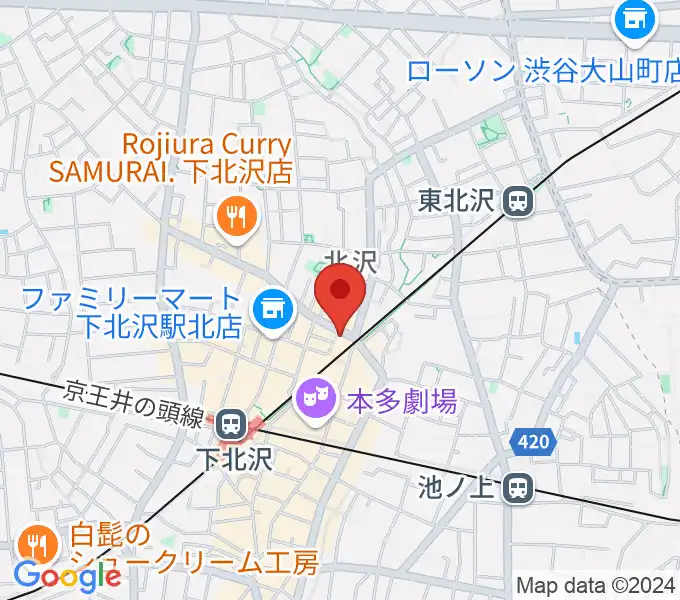 JET SET TOKYO下北沢店の地図