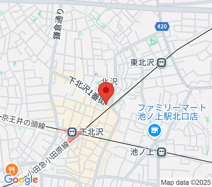 JET SET TOKYO下北沢店の地図