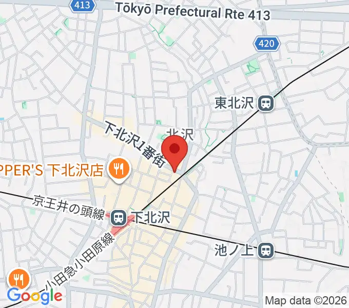 JET SET TOKYO下北沢店の地図