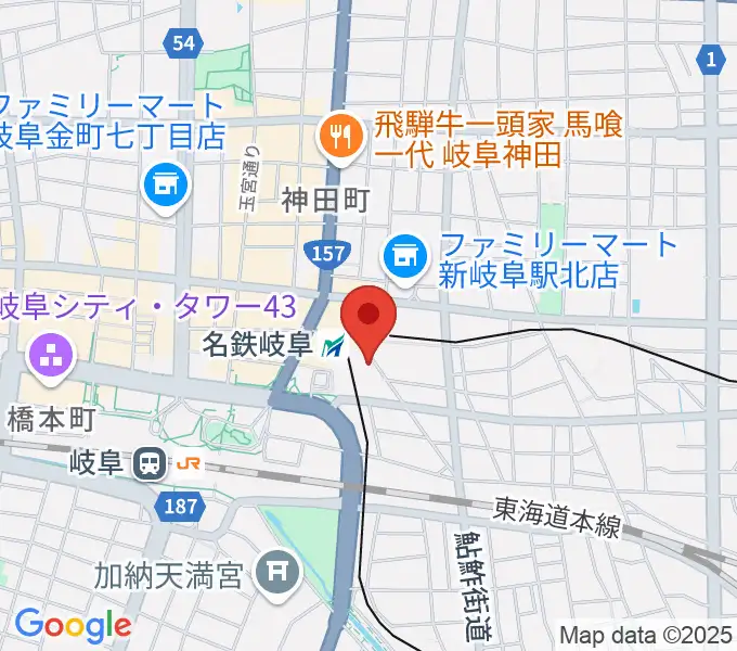 バナナレコード岐阜店の地図